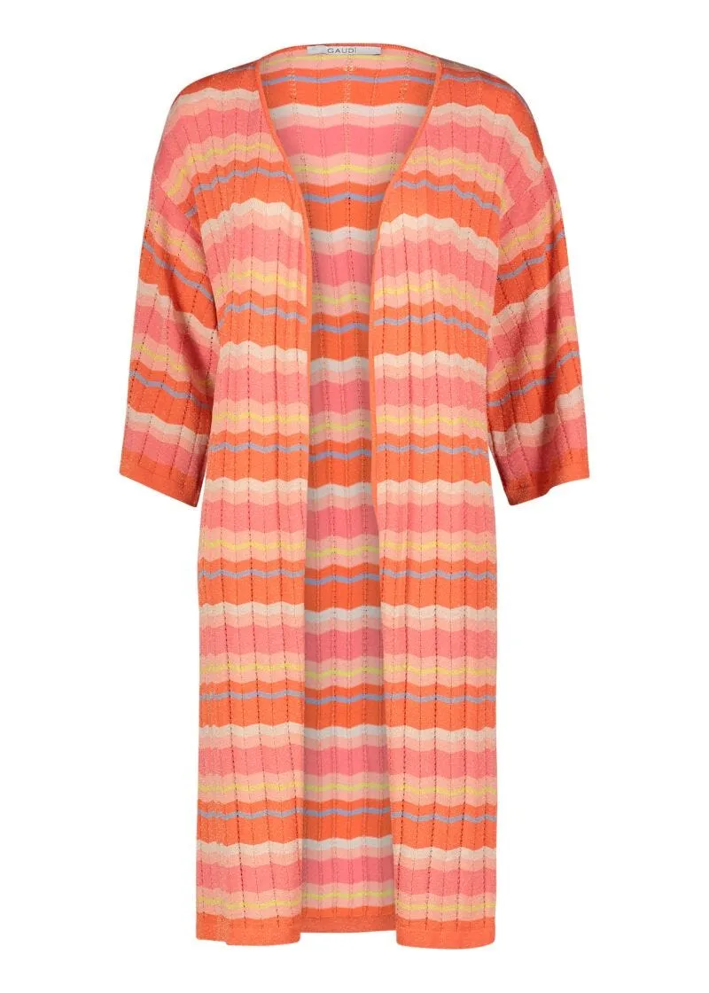 Cardigan lungo jacquard