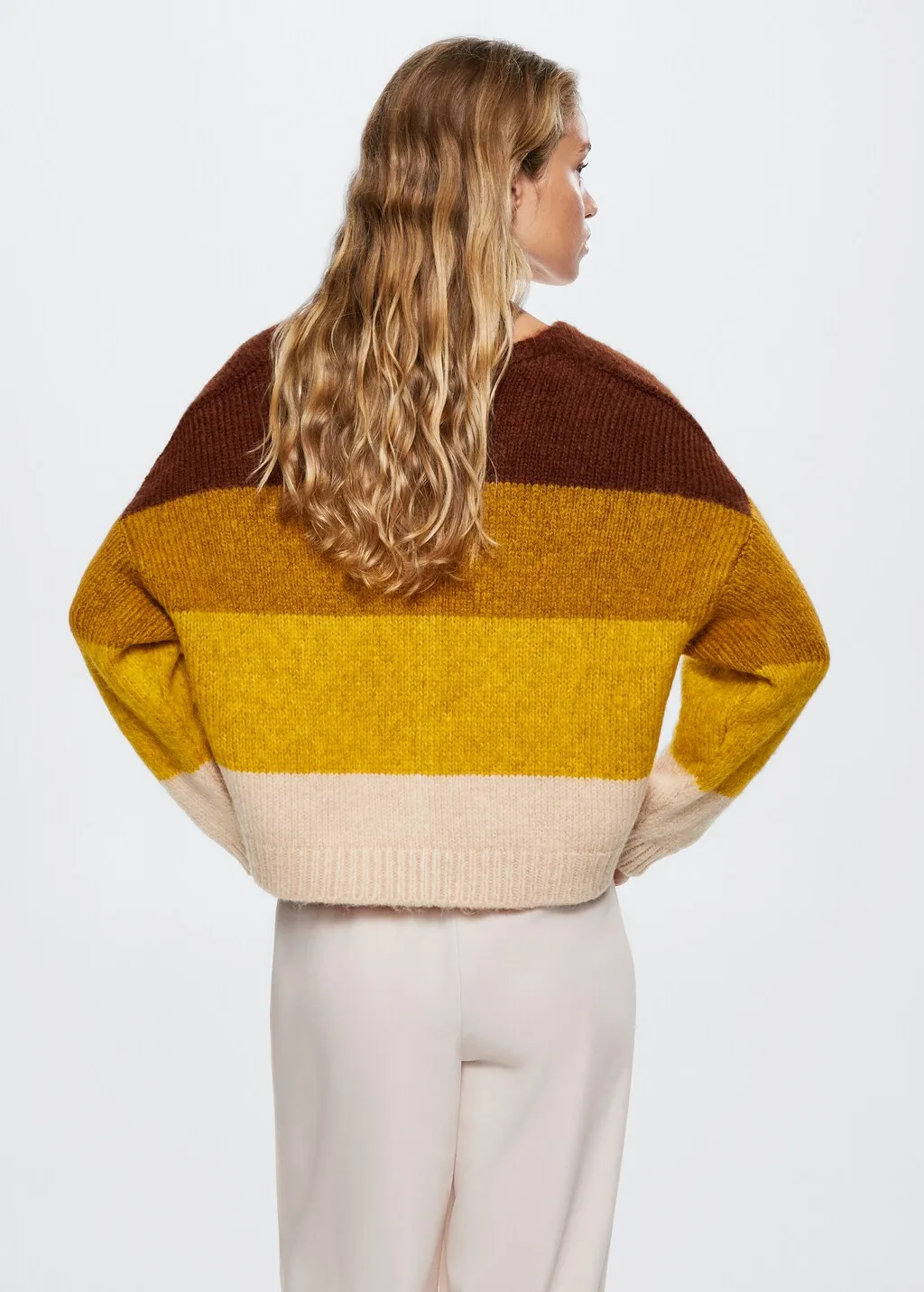Cardigan righe bottoni