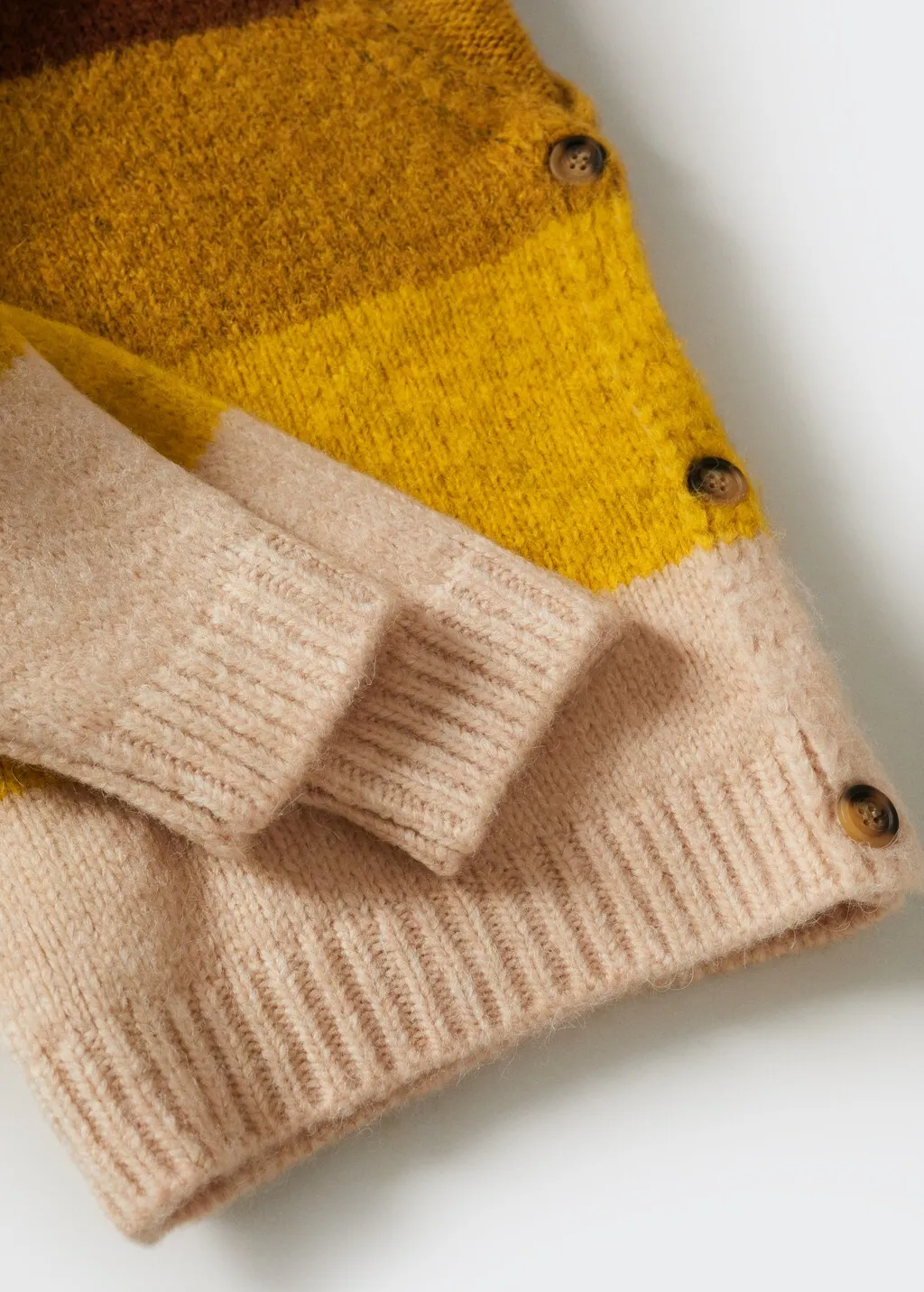 Cardigan righe bottoni