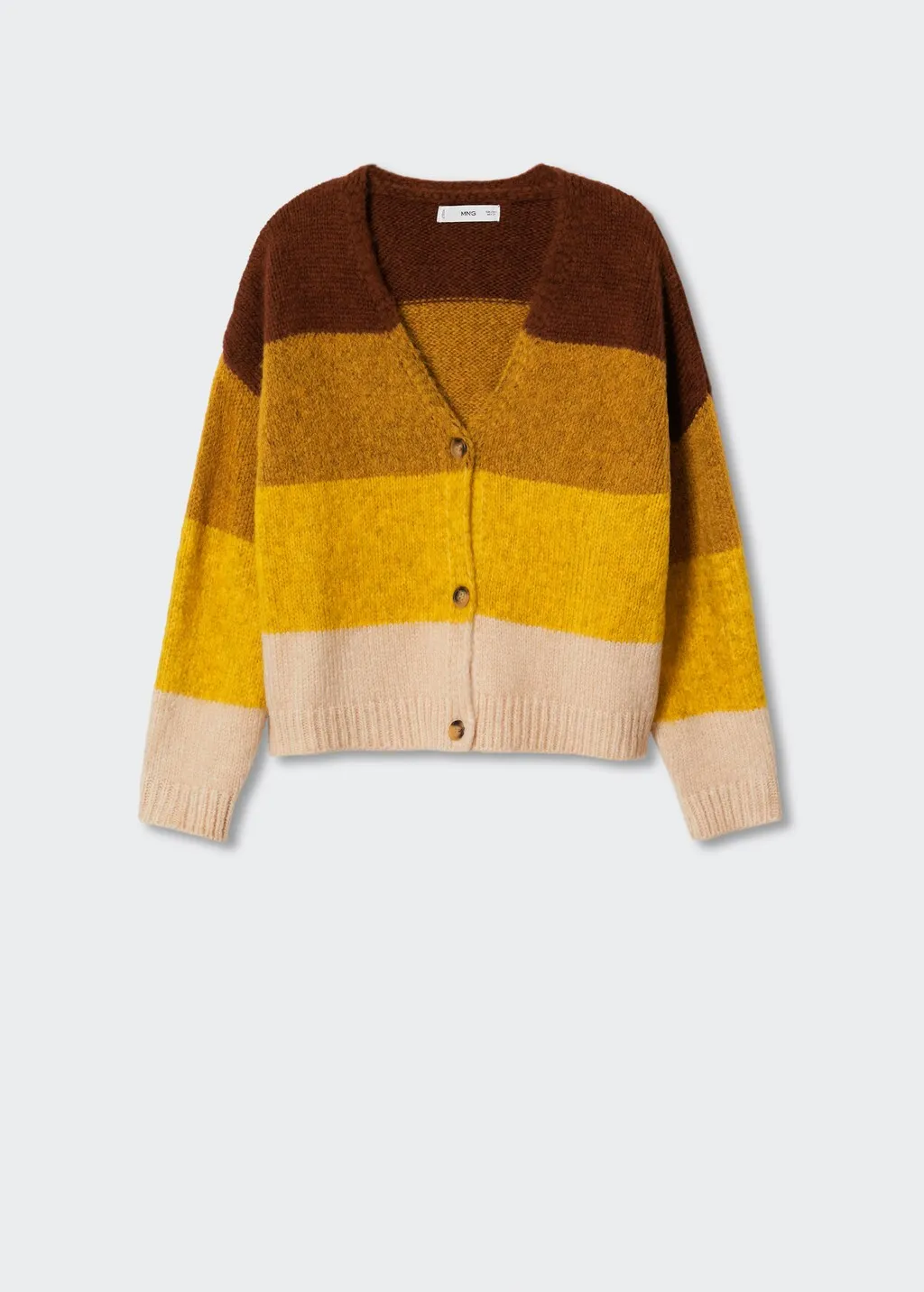 Cardigan righe bottoni