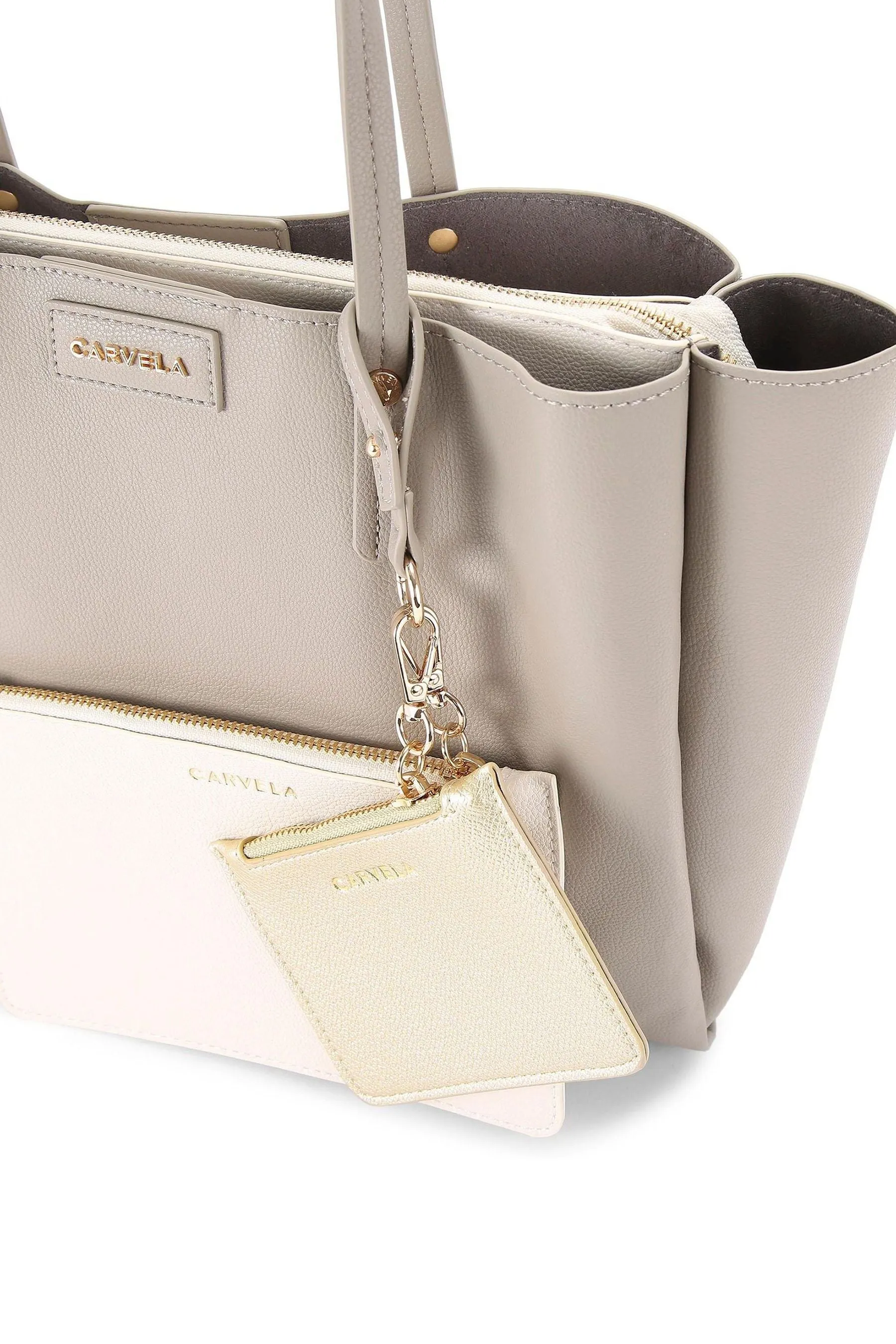 Carvela Freya - Borsa tote color carne con triplo compart - Borsa