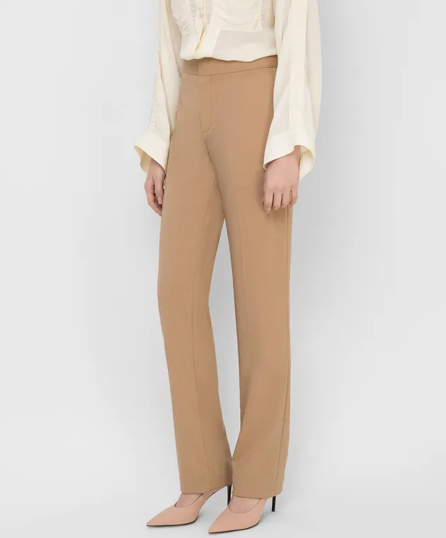 Chloe Pantaloni in lana beige 16SPA10