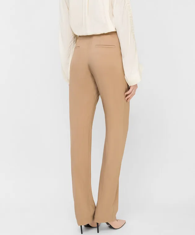 Chloe Pantaloni in lana beige 16SPA10