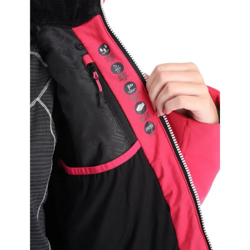 Cmp Woman Jacket Zip Hood Giacca Sci Fuxia Donna