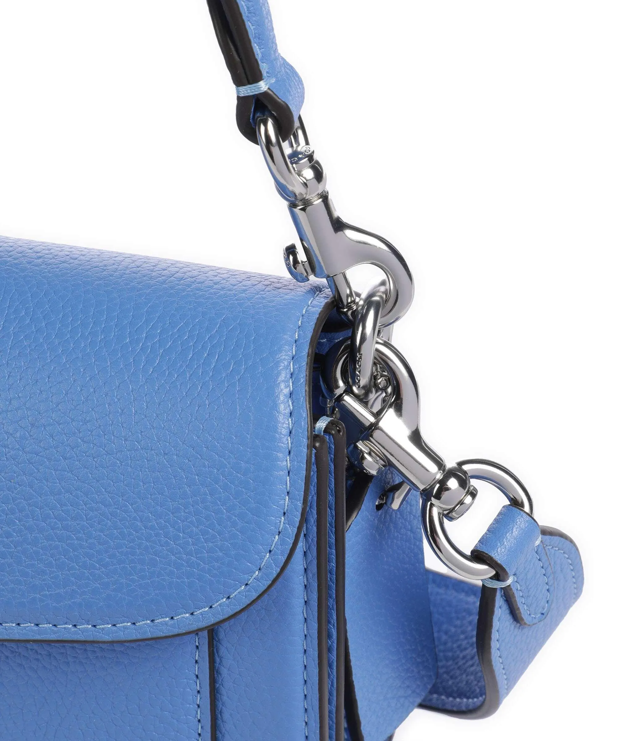  Coach Tabby 26 Borsa a spalla pelle granulata blu  