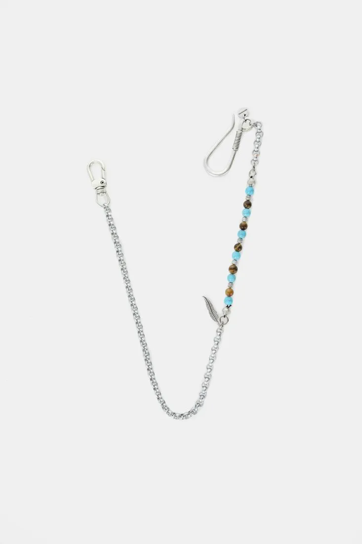 Collana con catena e pietre colorate