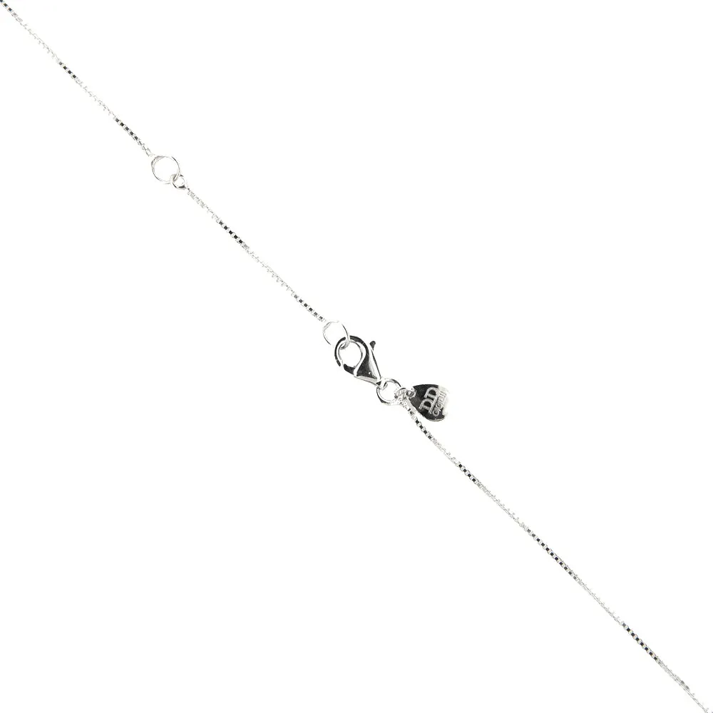 Collana Croce in Oro Bianco con Diamanti Davite & Delucchi