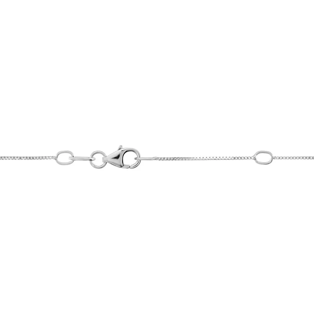 Collana Gabrielle Oro Bianco 375/1000 Maglia Veneziana Perla D'Acqua Dolce Bianco Cubic Zirconia Bianco 40 + 2 cm 1413476