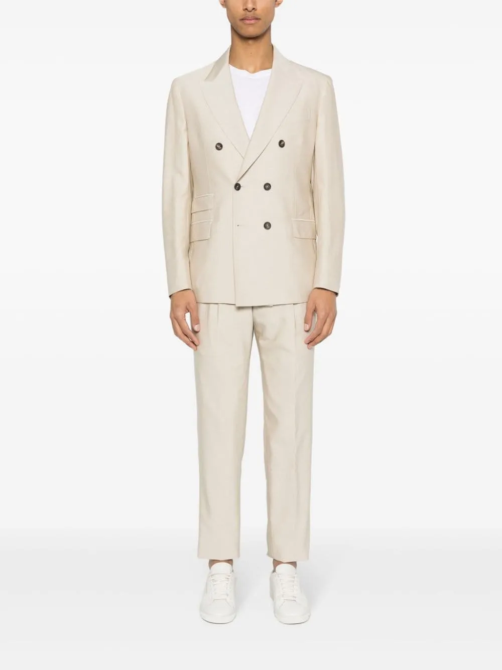 Completo doppiopetto in beige - uomo