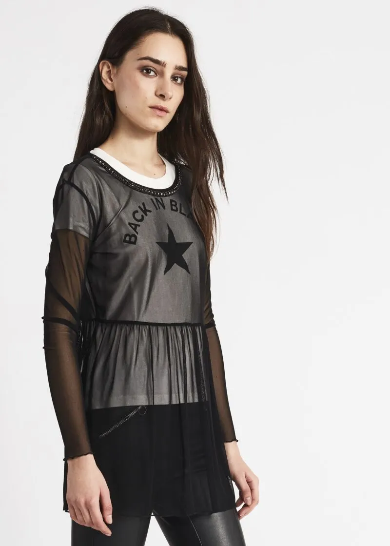 Completo t-shirt e top in tulle
