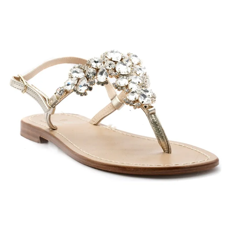 Corona - sandali gioiello oro