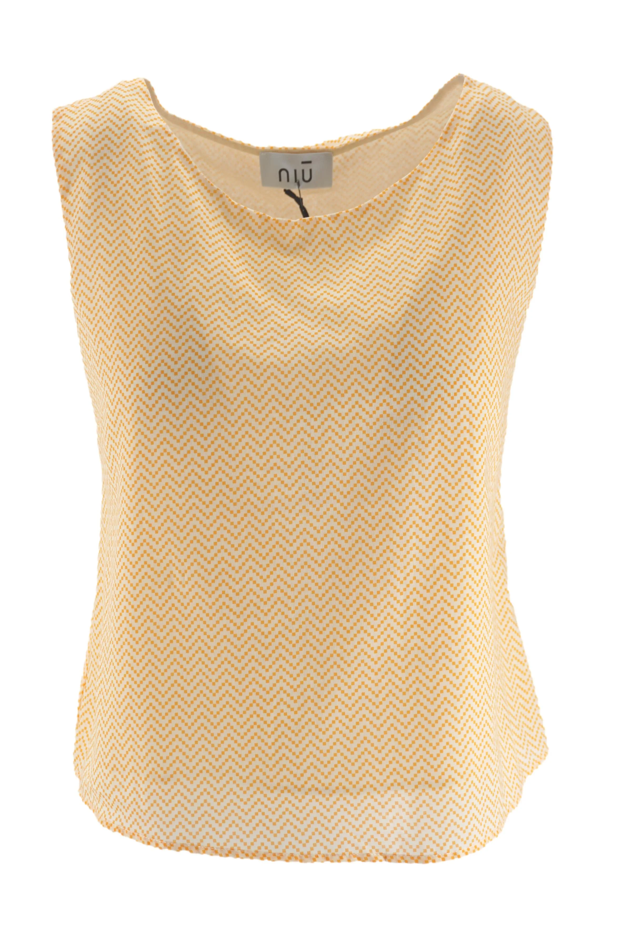 Cotton Top with Pattern / Yellow