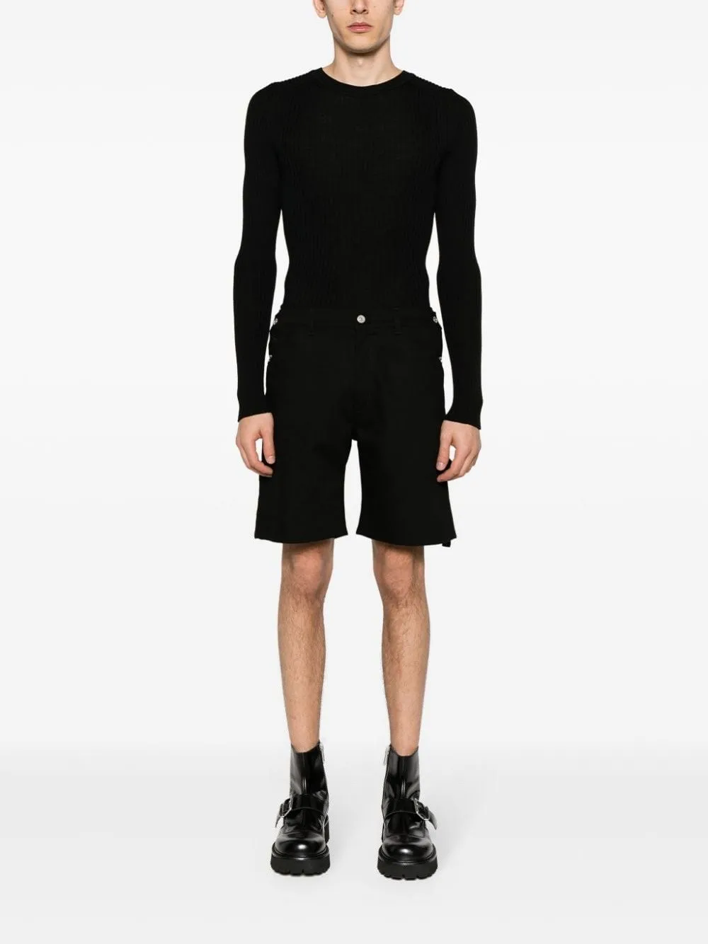   Courreges  Pantaloncino in denim nero  