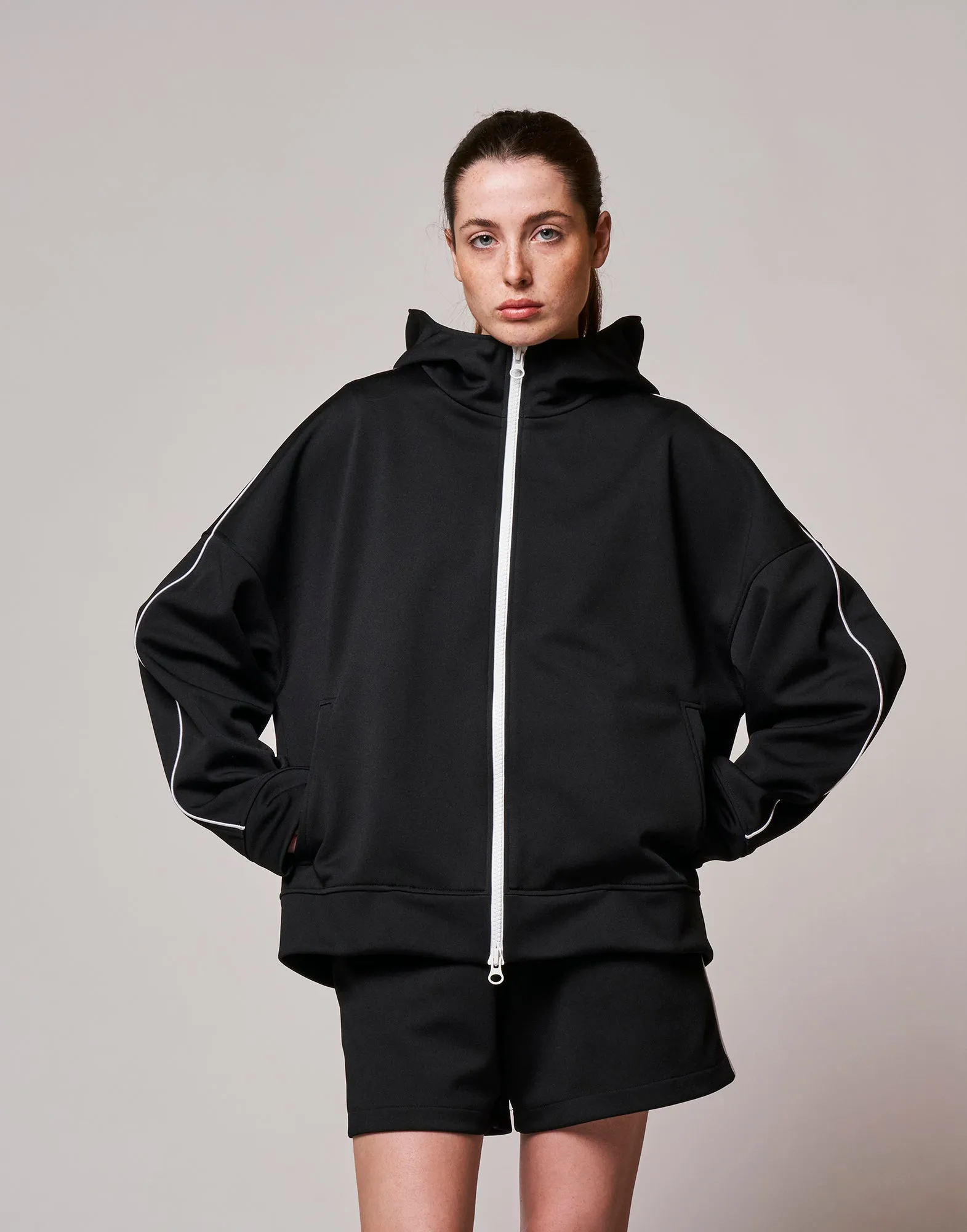 DOUUOD Felpa con Zip e Cappuccio