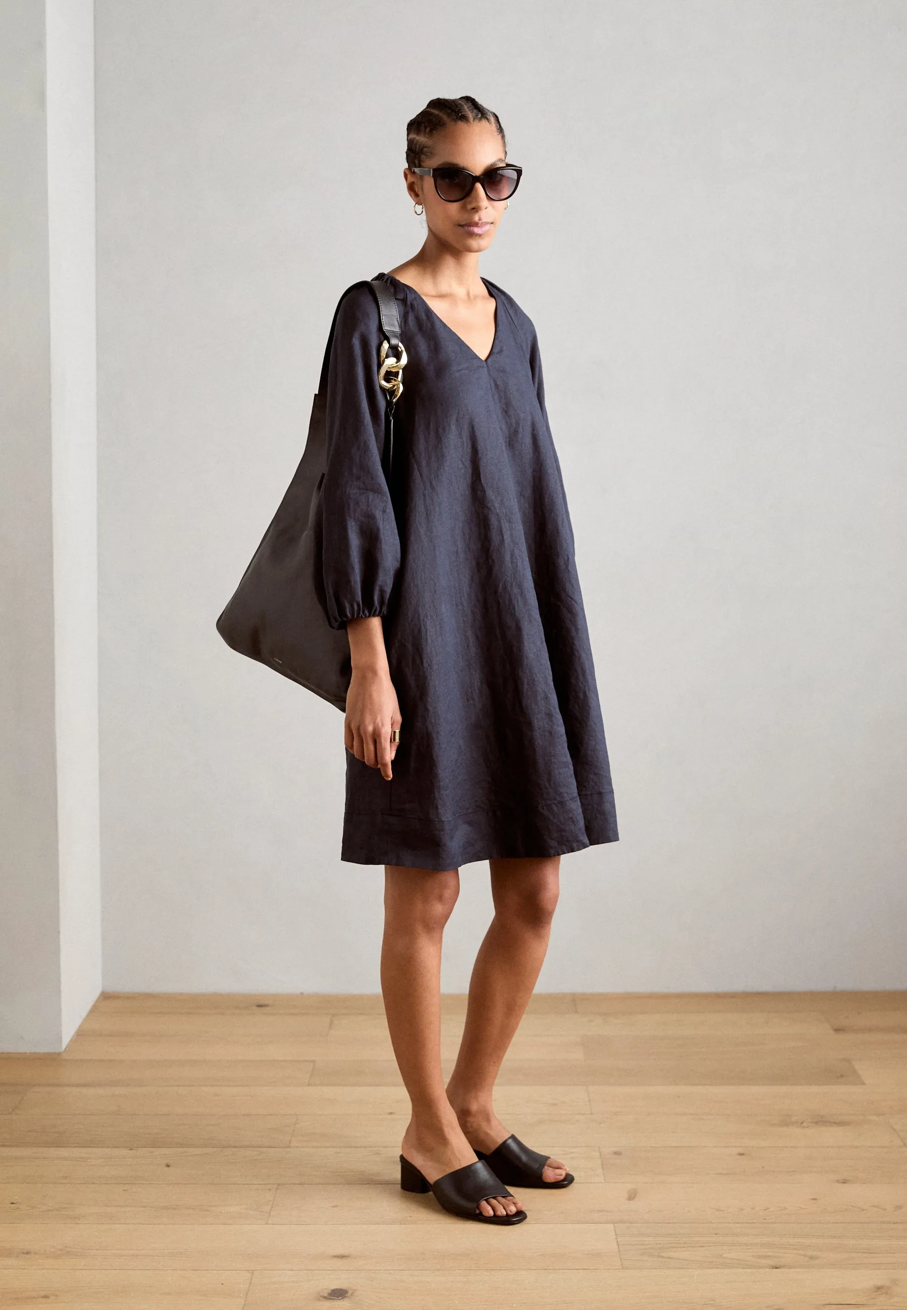 DRESS SHORT LENGTH A LINE FEMININE NECKLINE - Vestito estivo