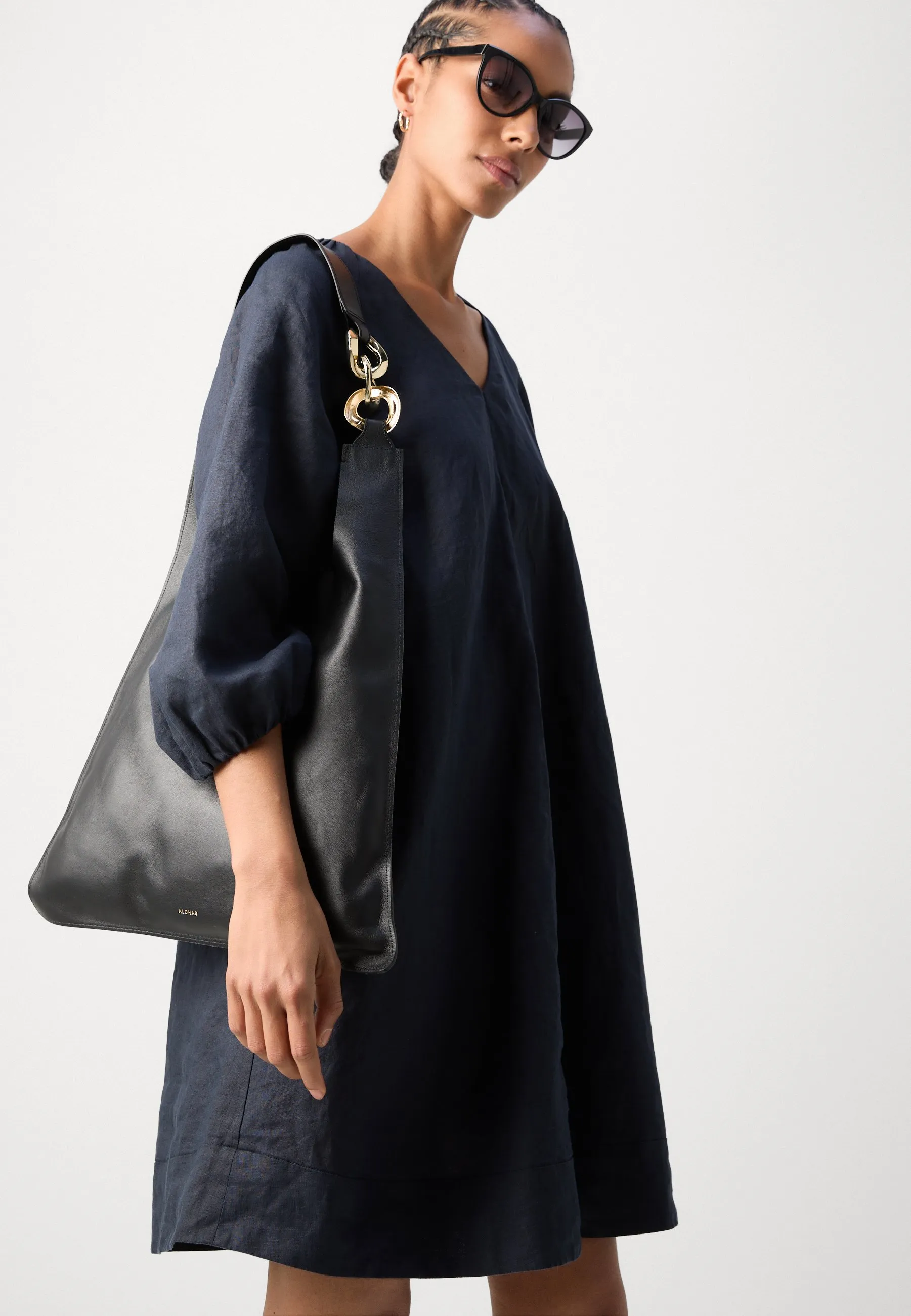 DRESS SHORT LENGTH A LINE FEMININE NECKLINE - Vestito estivo