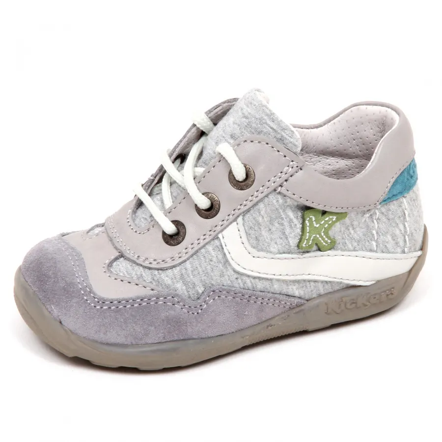 E2258 sneaker bimbo tissue KICKERS ERVE scarpe grey shoe kid baby boy