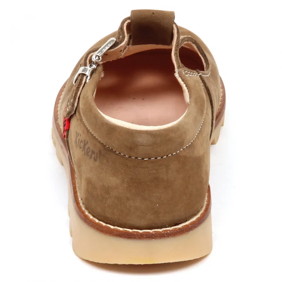 E6416 sandalo bimbo beige/green KICKERS SAND scarpe nabuk shoe baby kid boy