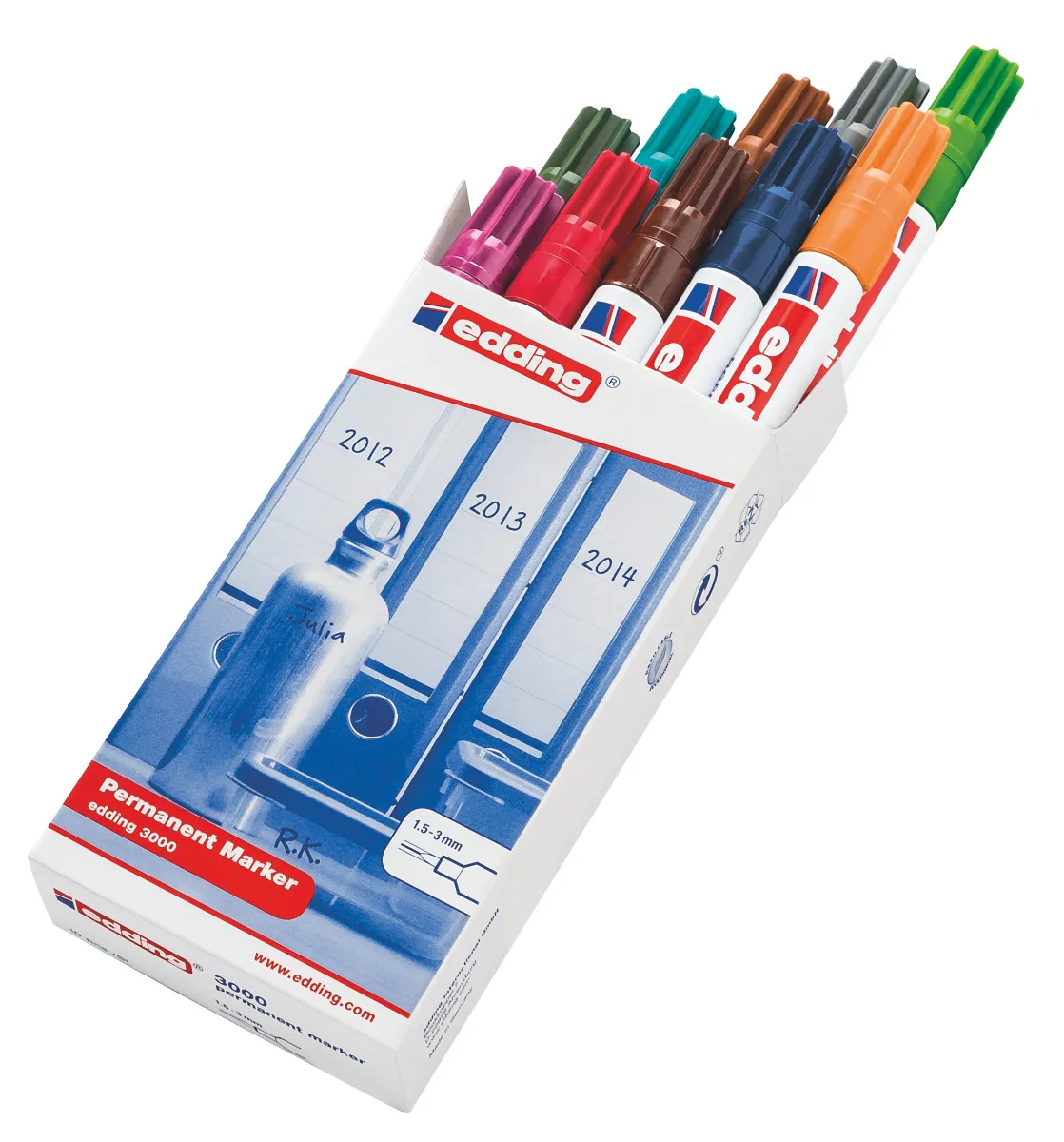 EDDING - Set di evidenziatori permanenti edding 3000 10 pezzi, Modello: SET