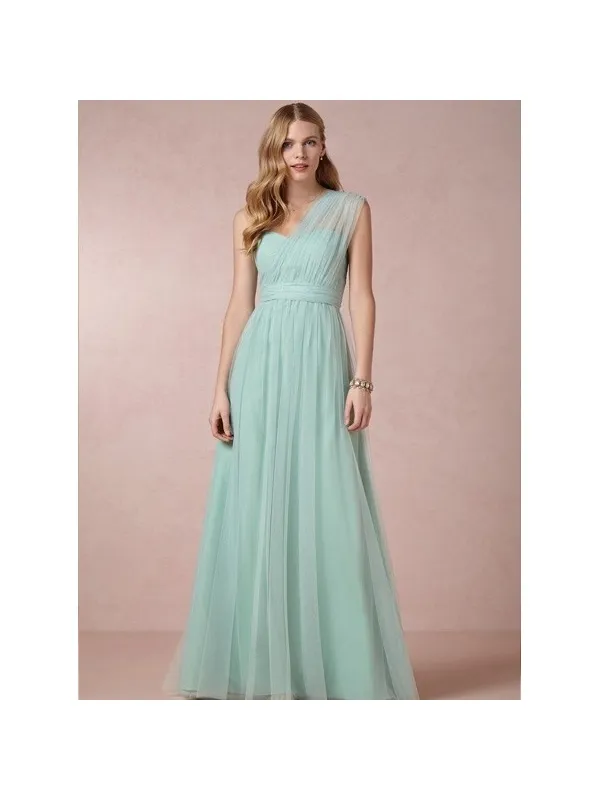 ELLIS - Abito da Cerimonia monospalla lungo in tulle
