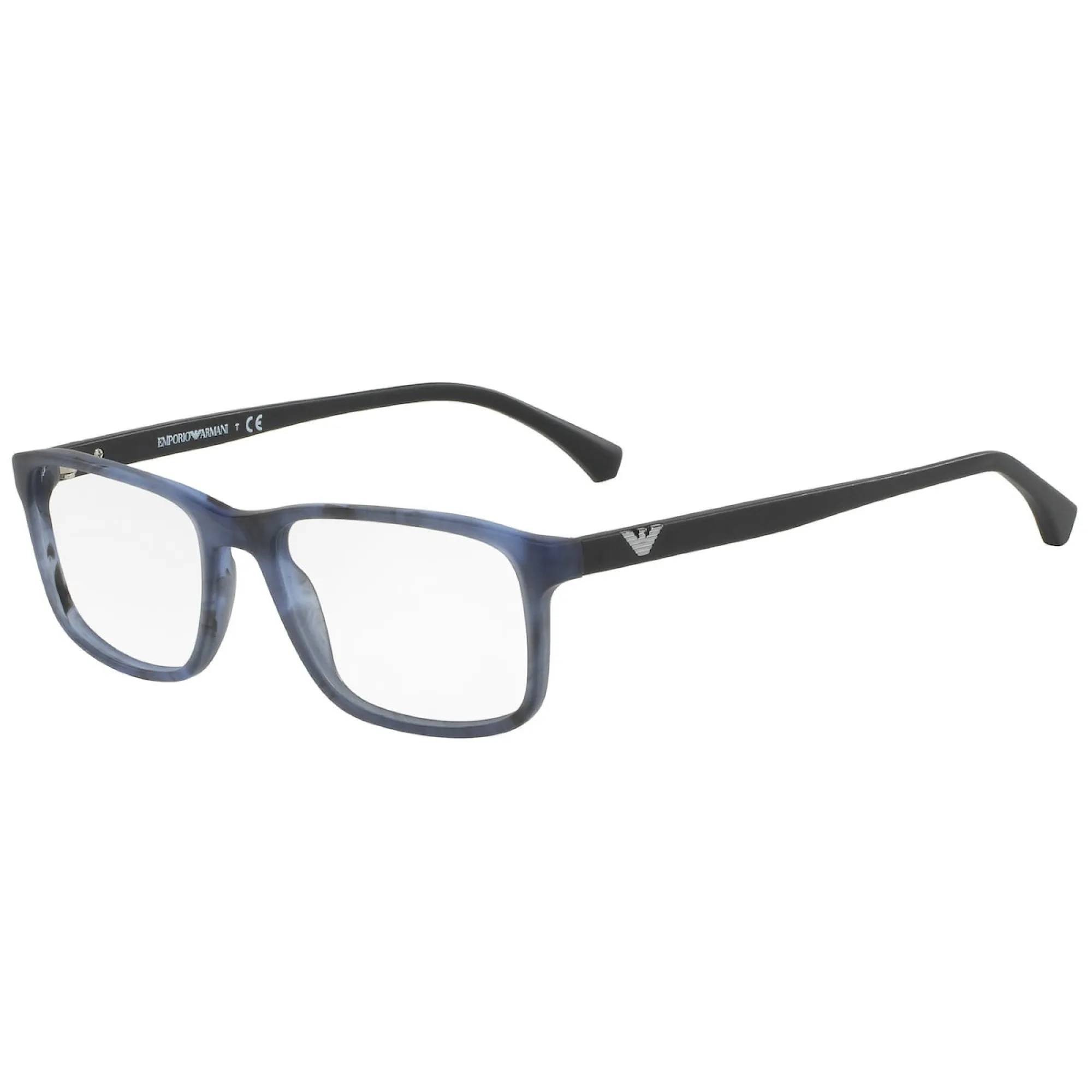   Emporio Armani EA 3098 - 5549 Blu Opaco A Strisce | Occhiale Da Vista Uomo 