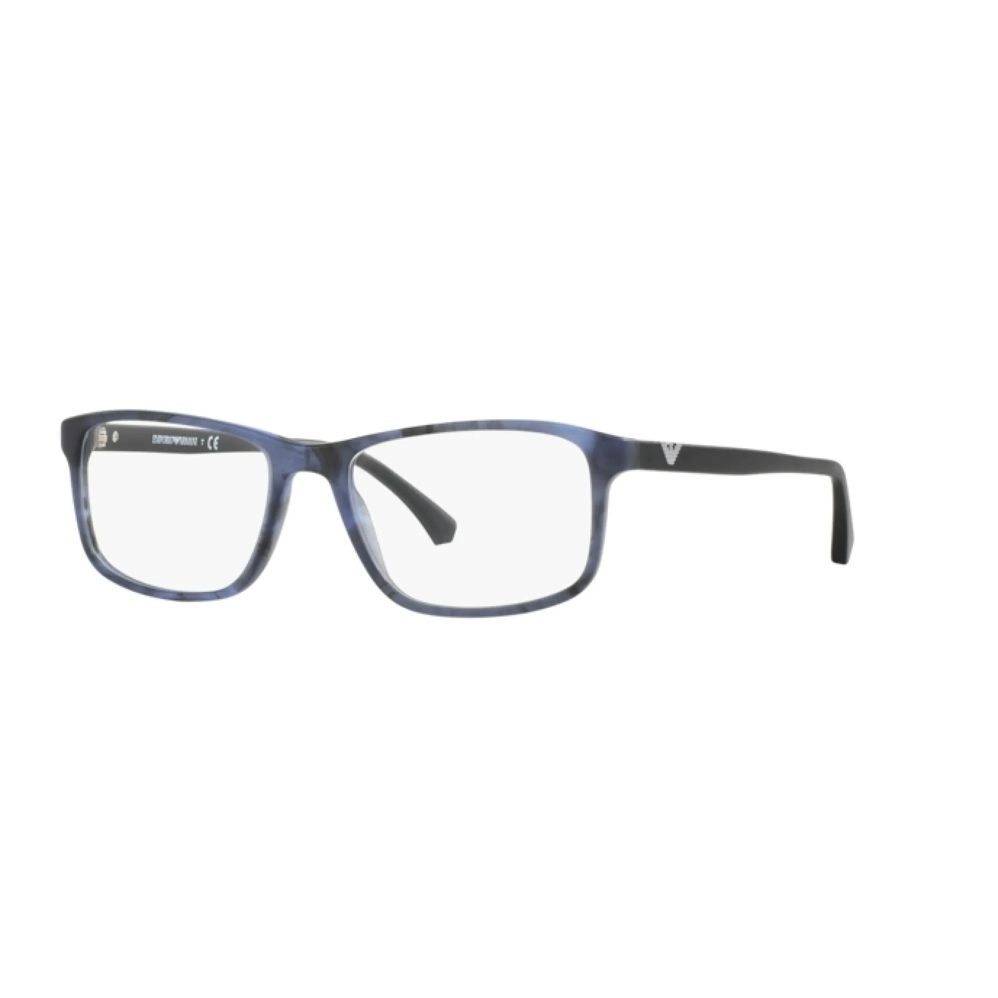   Emporio Armani EA 3098 - 5549 Blu Opaco A Strisce | Occhiale Da Vista Uomo 