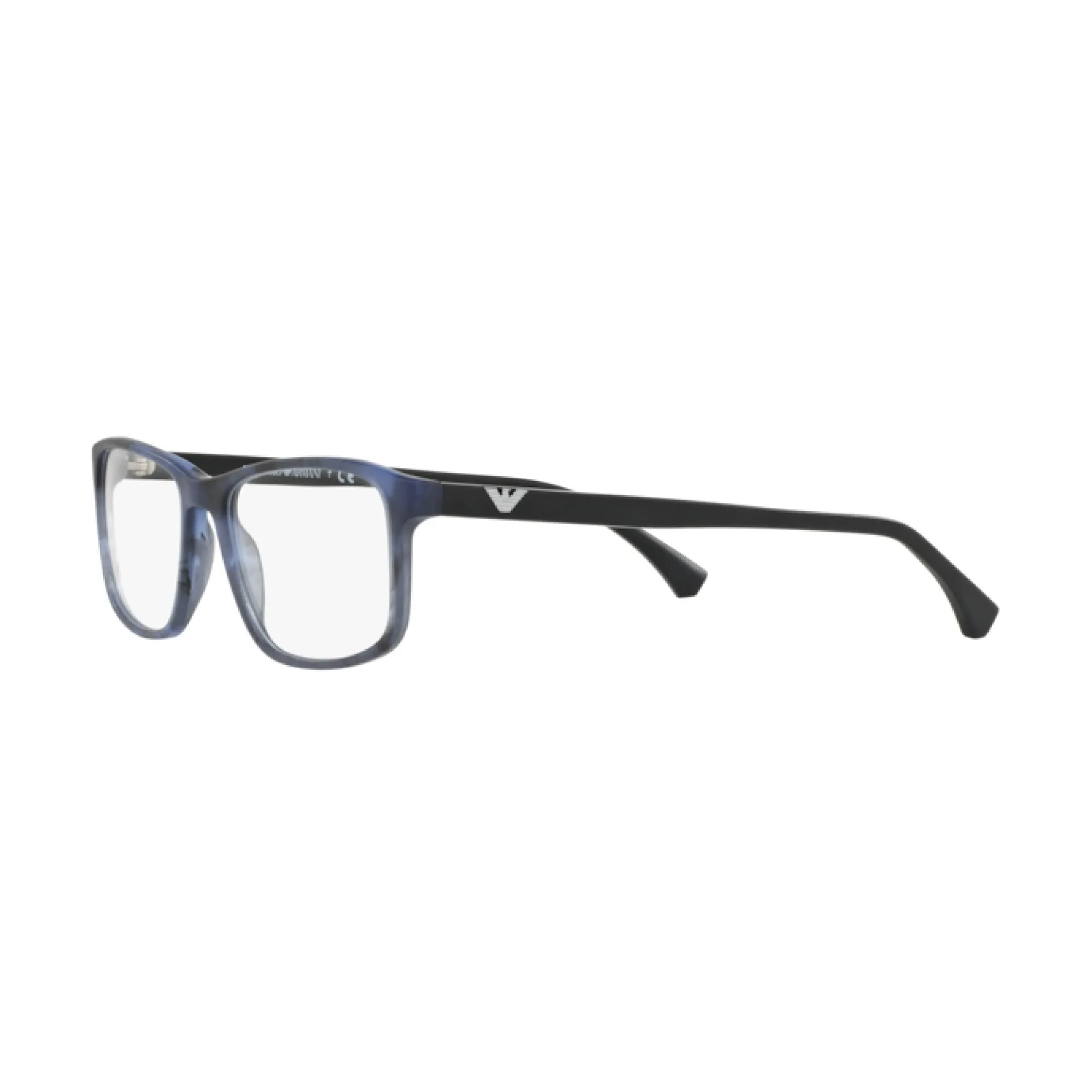   Emporio Armani EA 3098 - 5549 Blu Opaco A Strisce | Occhiale Da Vista Uomo 
