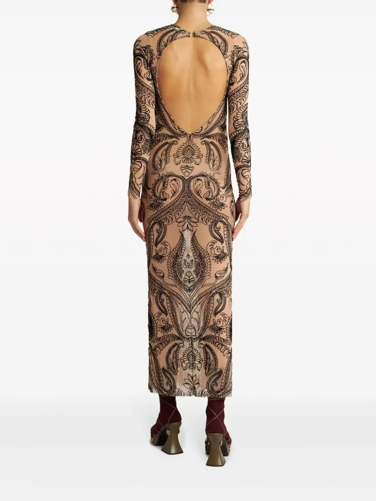 etro Abito in tulle floccato