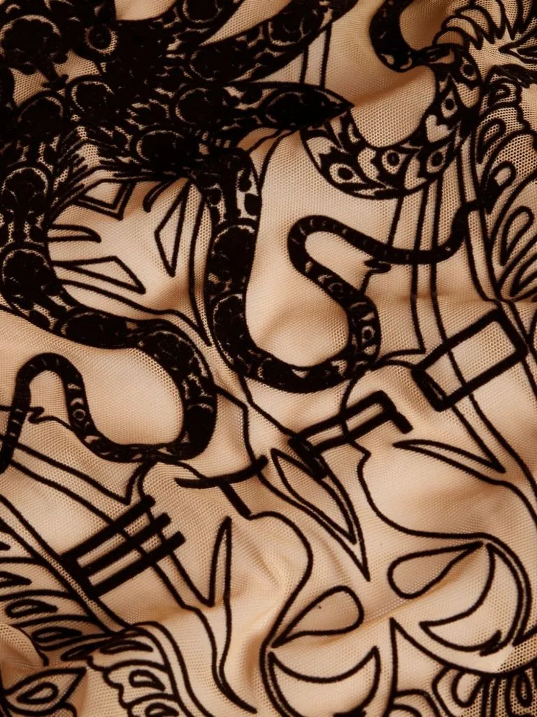 etro Abito in tulle floccato