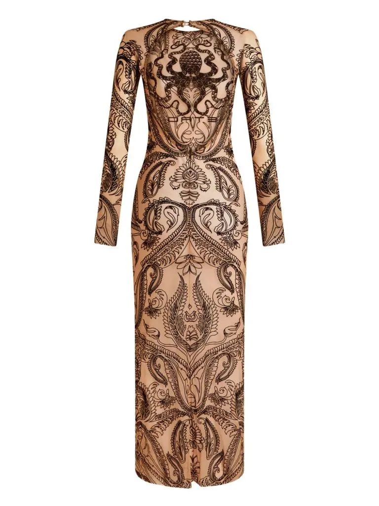 etro Abito in tulle floccato