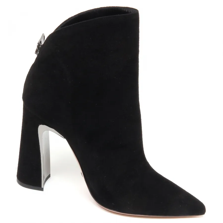 F6830 tronchetto donna black SEBASTIAN scarpe suede shoe woman narrow fit