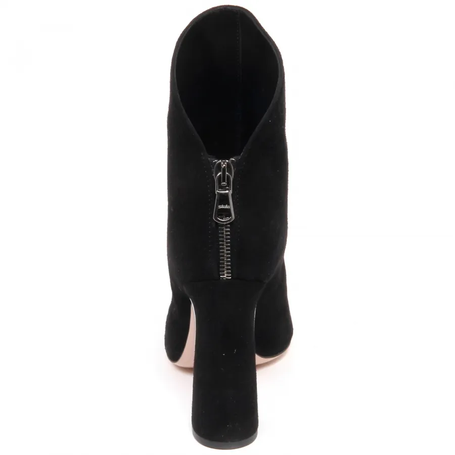 F6830 tronchetto donna black SEBASTIAN scarpe suede shoe woman narrow fit