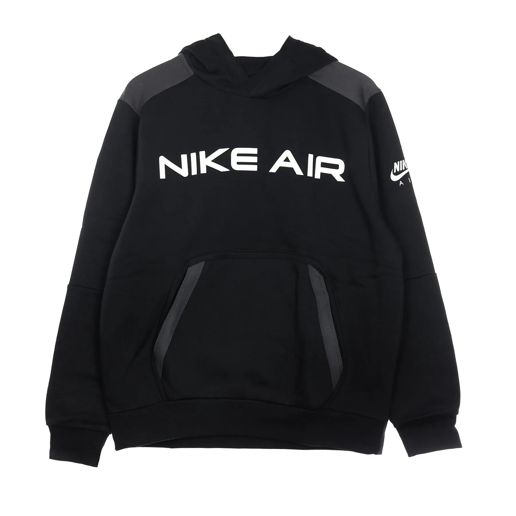 Felpa Cappuccio Uomo Sportswear Air Hoodie Black/dk Smoke Grey/white
