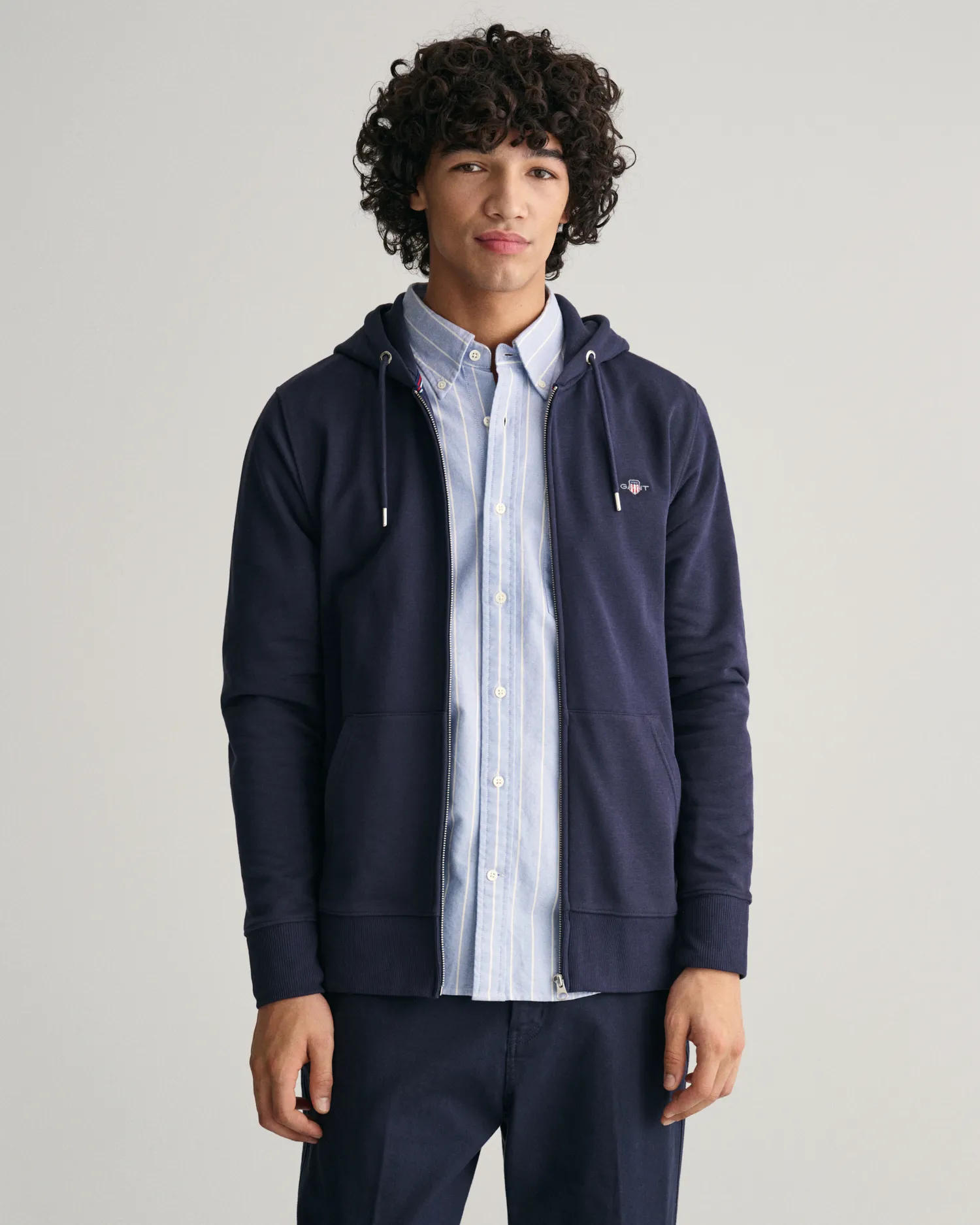 Felpa con cappuccio Shield con zip