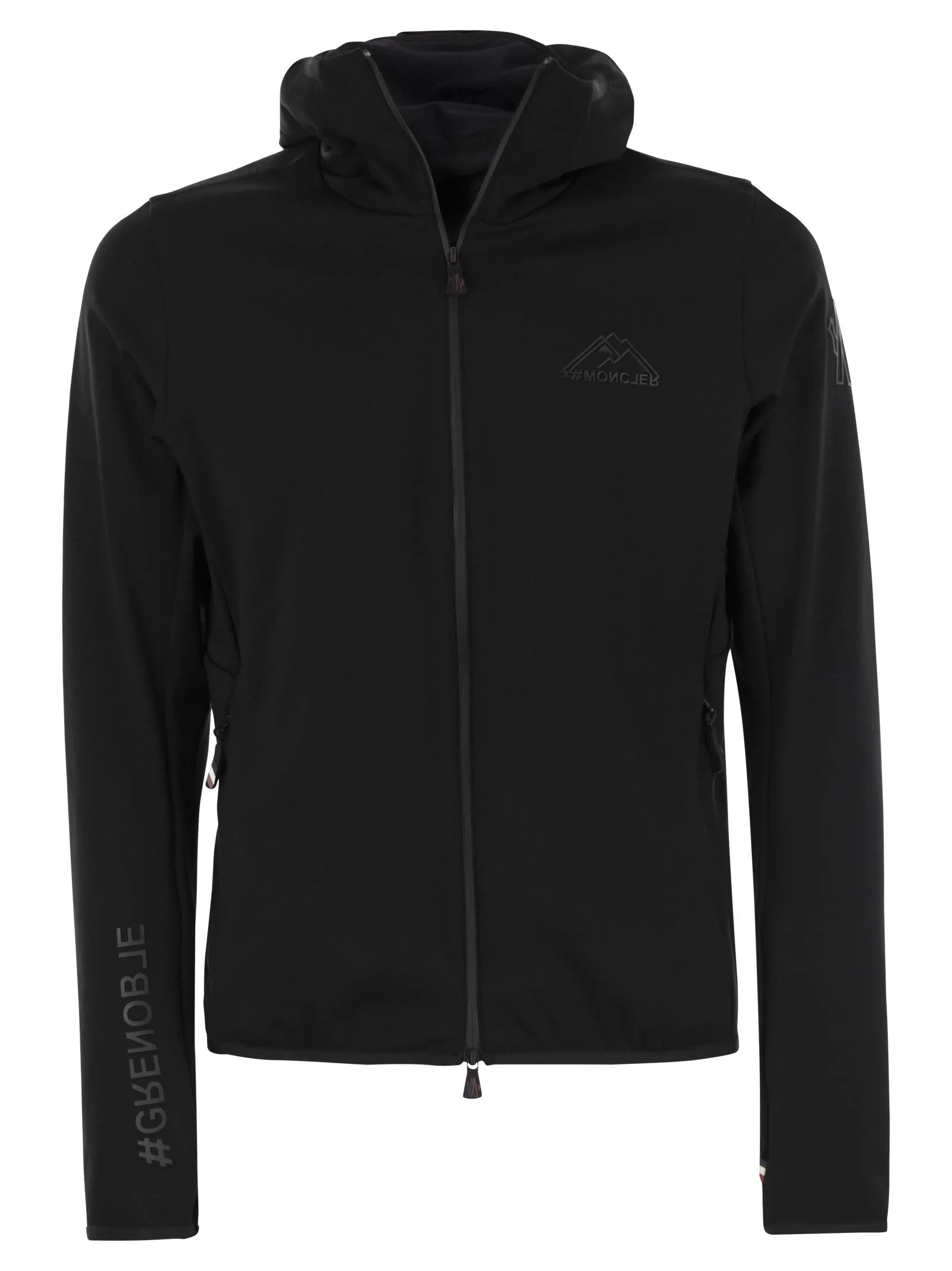 Felpa tecnica con cappuccio e zip