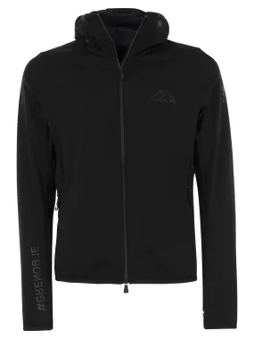 Felpa tecnica con cappuccio e zip