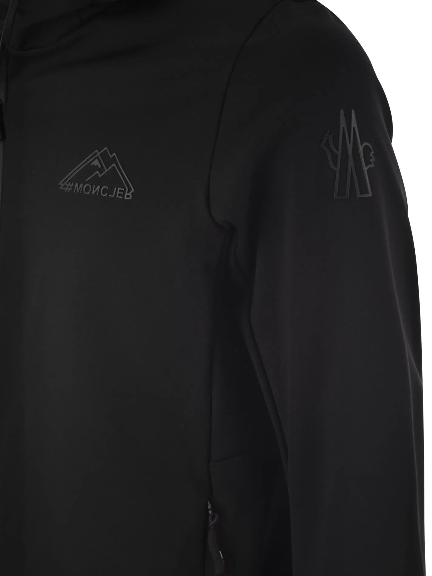 Felpa tecnica con cappuccio e zip