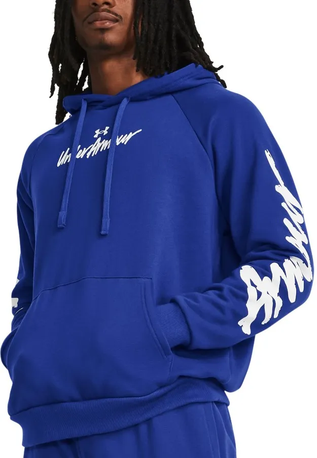 Felpe con cappuccio Under Armour UA Rival Fleece Graphic HD-BLU