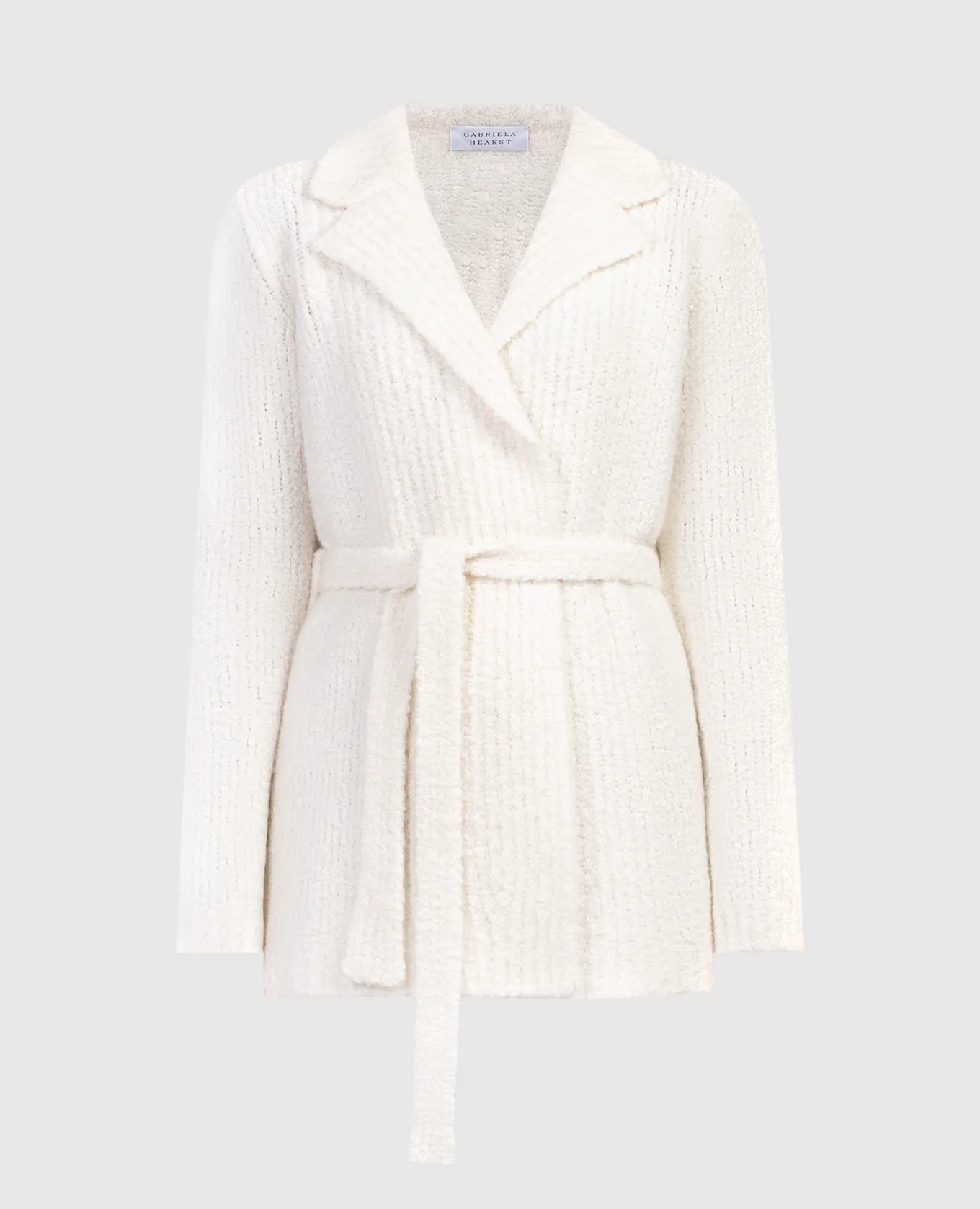 Gabriela Hearst Cardigan Coles in lana e seta bianca 1239610A008