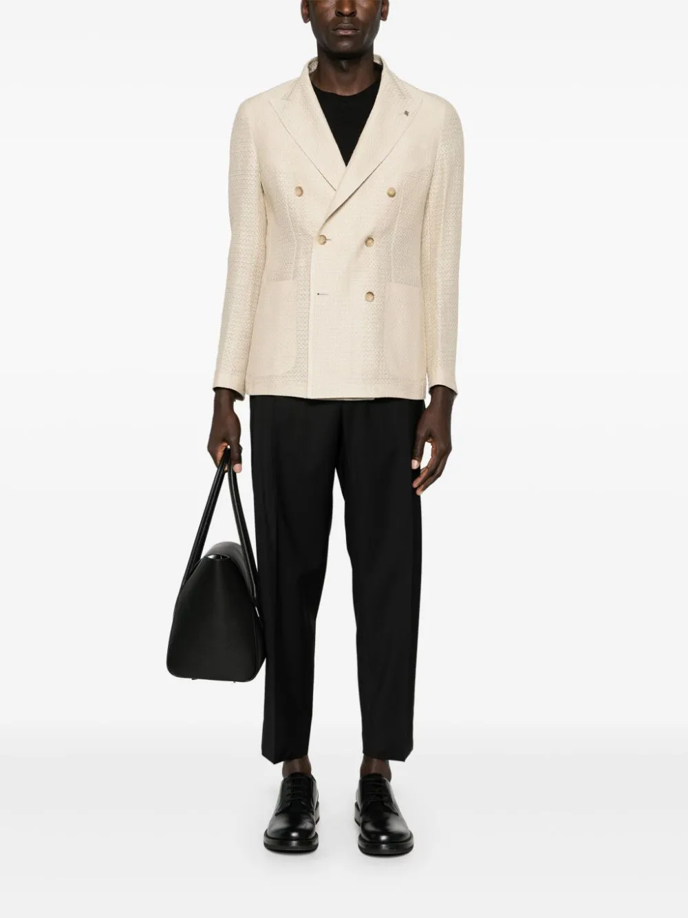 Giacca doppiopetto montecarloin beige di Tagliatore - uomo