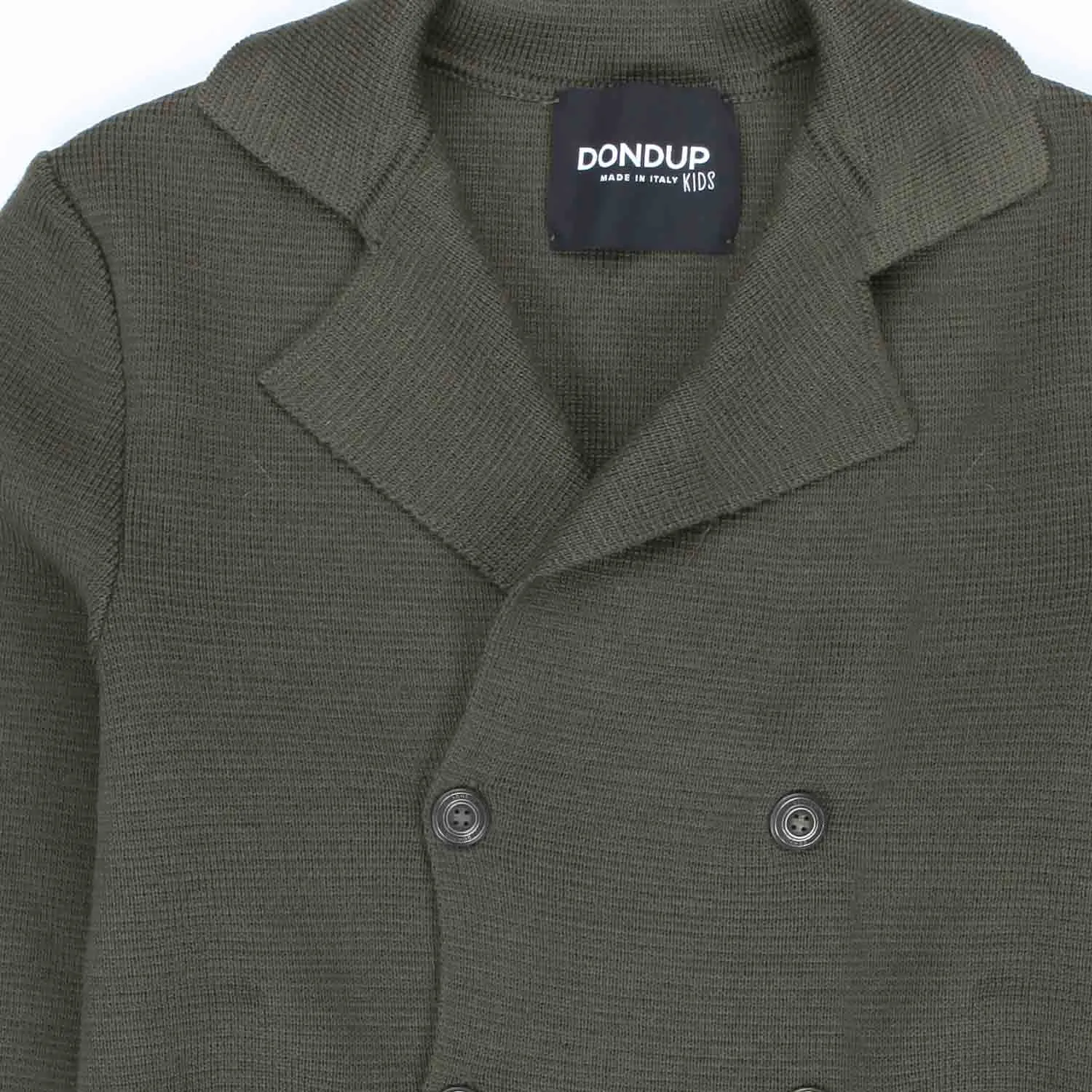 Giacca Doppiopetto Verde Militare Bambino E Teen