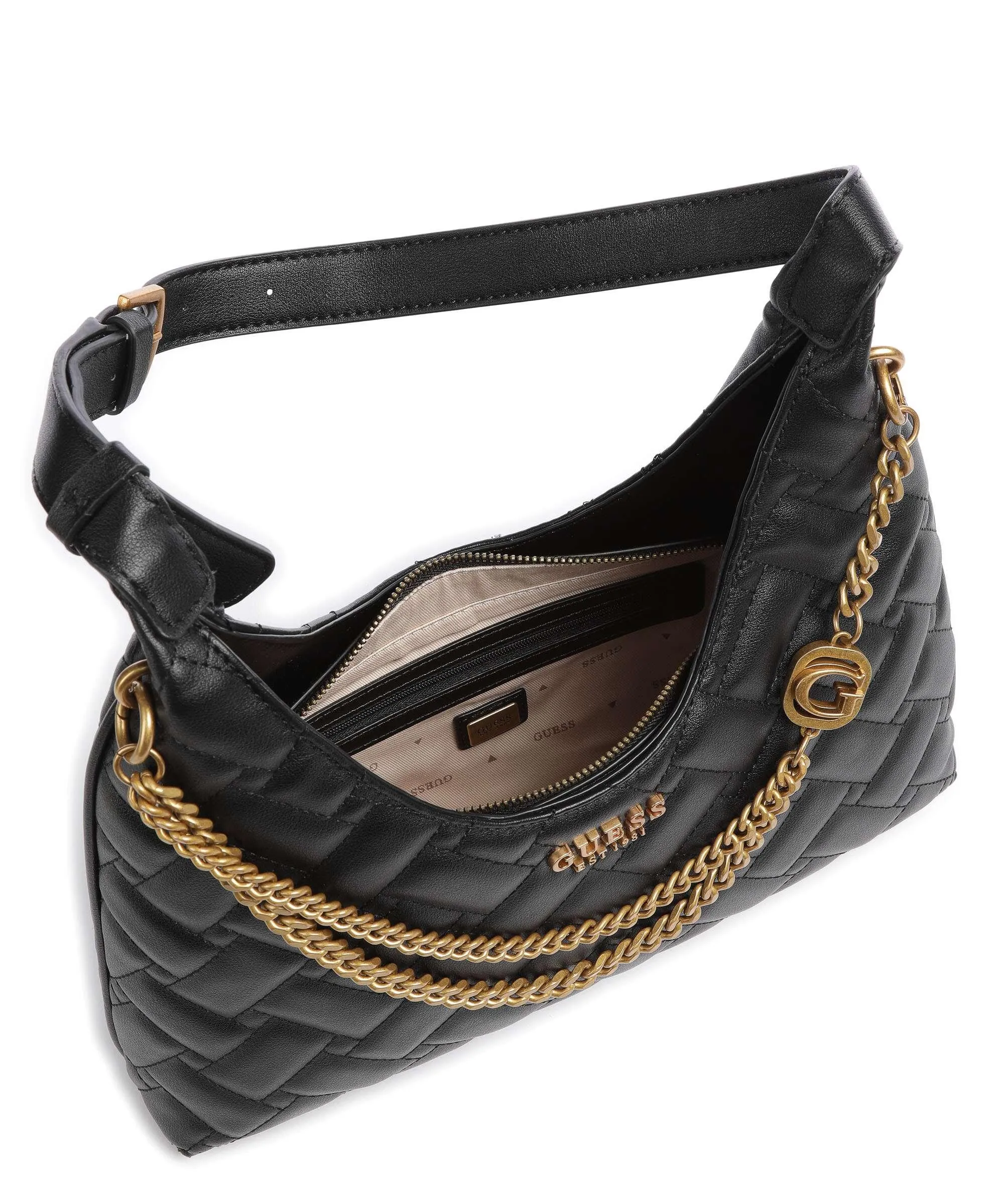  Guess Gracelynn Borsa hobo pelle sintetica nero  