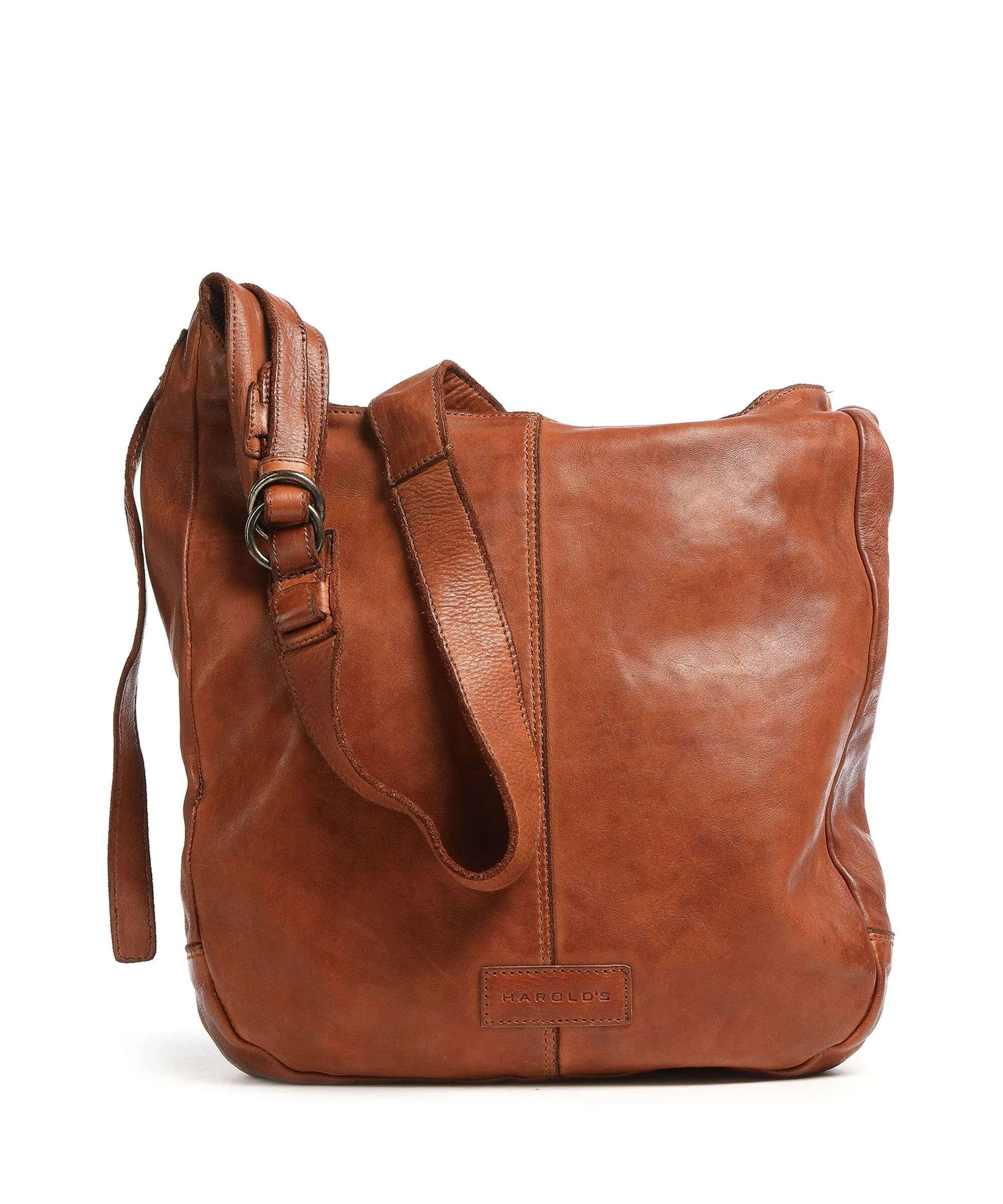  Harold's Submarine Borsa hobo morbida pelle bovina cognac  