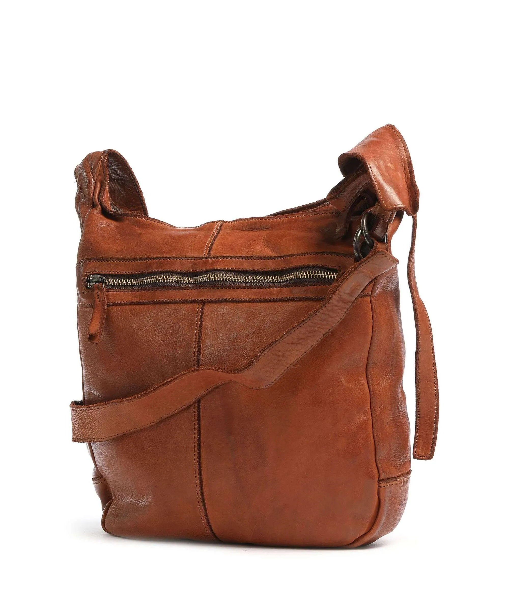  Harold's Submarine Borsa hobo morbida pelle bovina cognac  