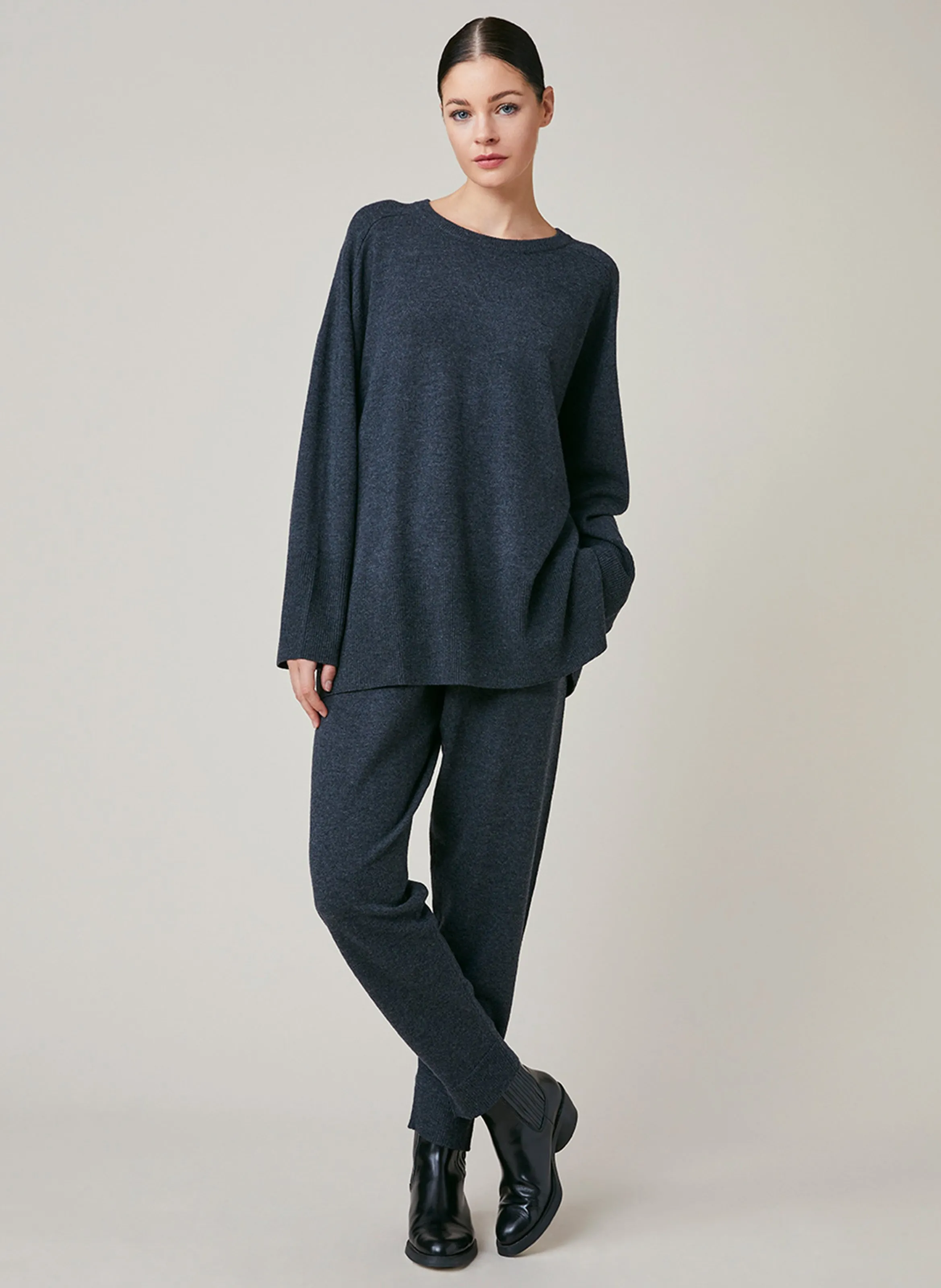  HARRIS WILSON   EMILIAN - Pull ample col rond en laine | Gris