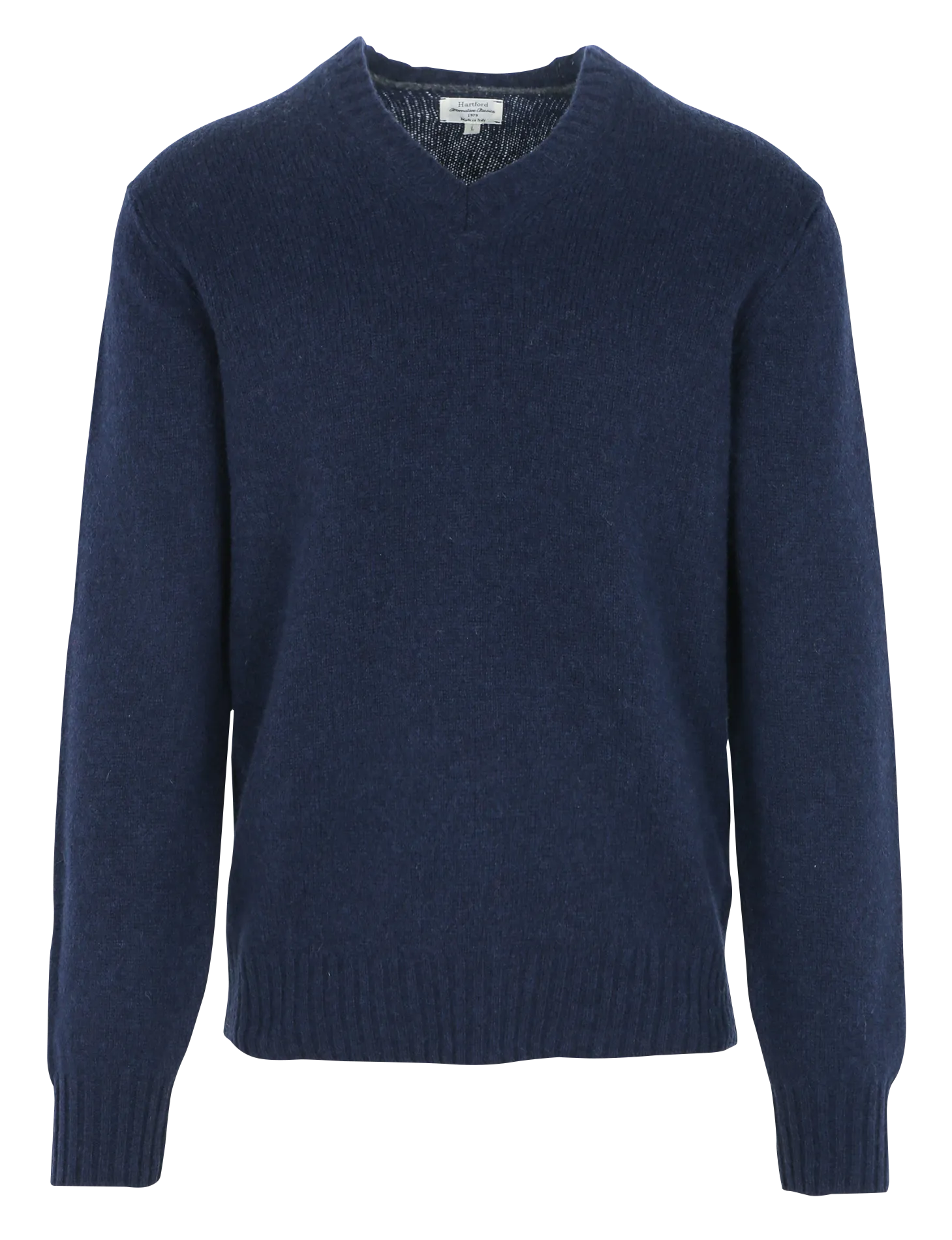 HARTFORD   SHETLAND - Maglione scollo a V in lana vergine | Blu