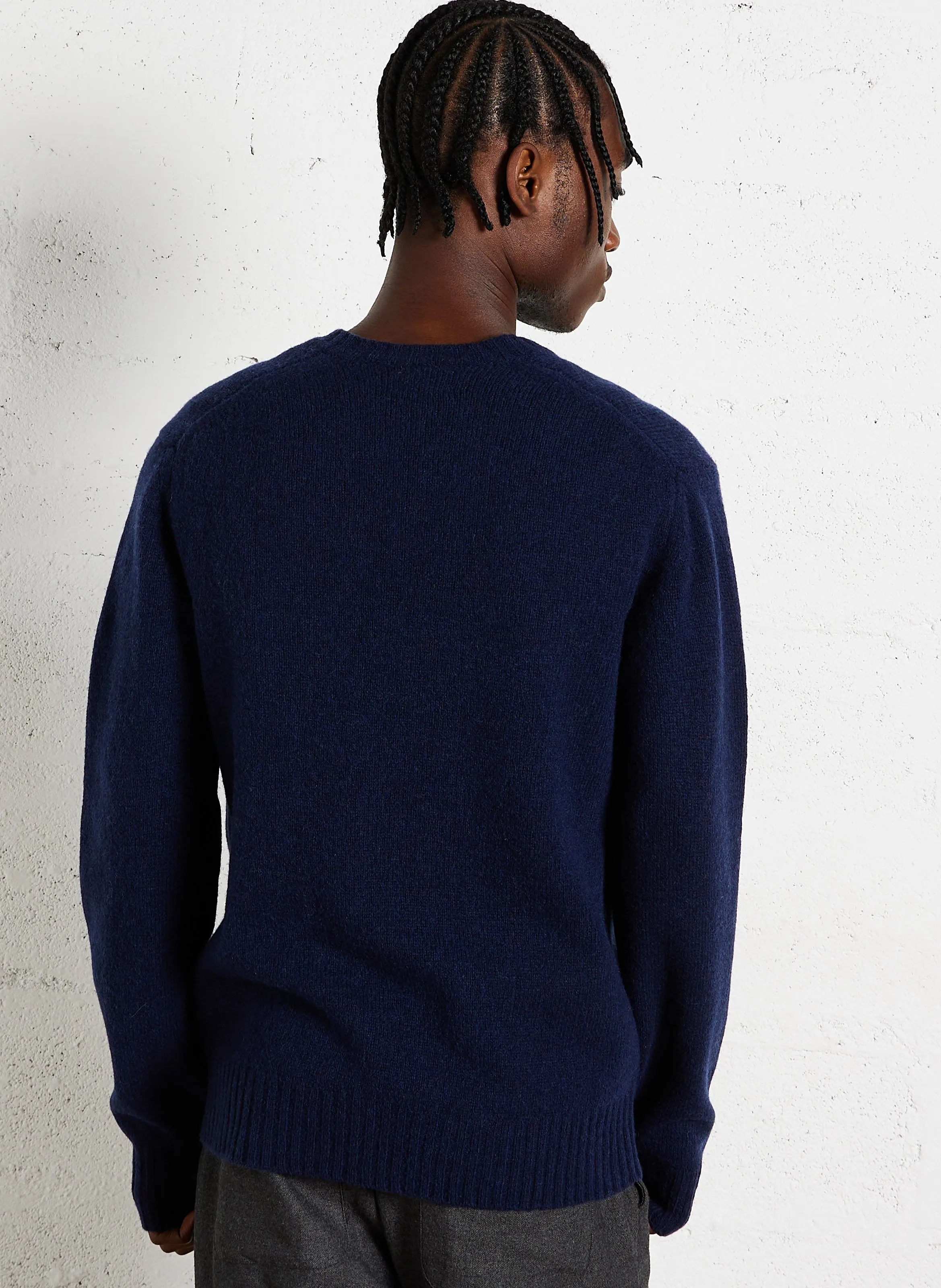  HARTFORD   SHETLAND - Maglione scollo a V in lana vergine | Blu