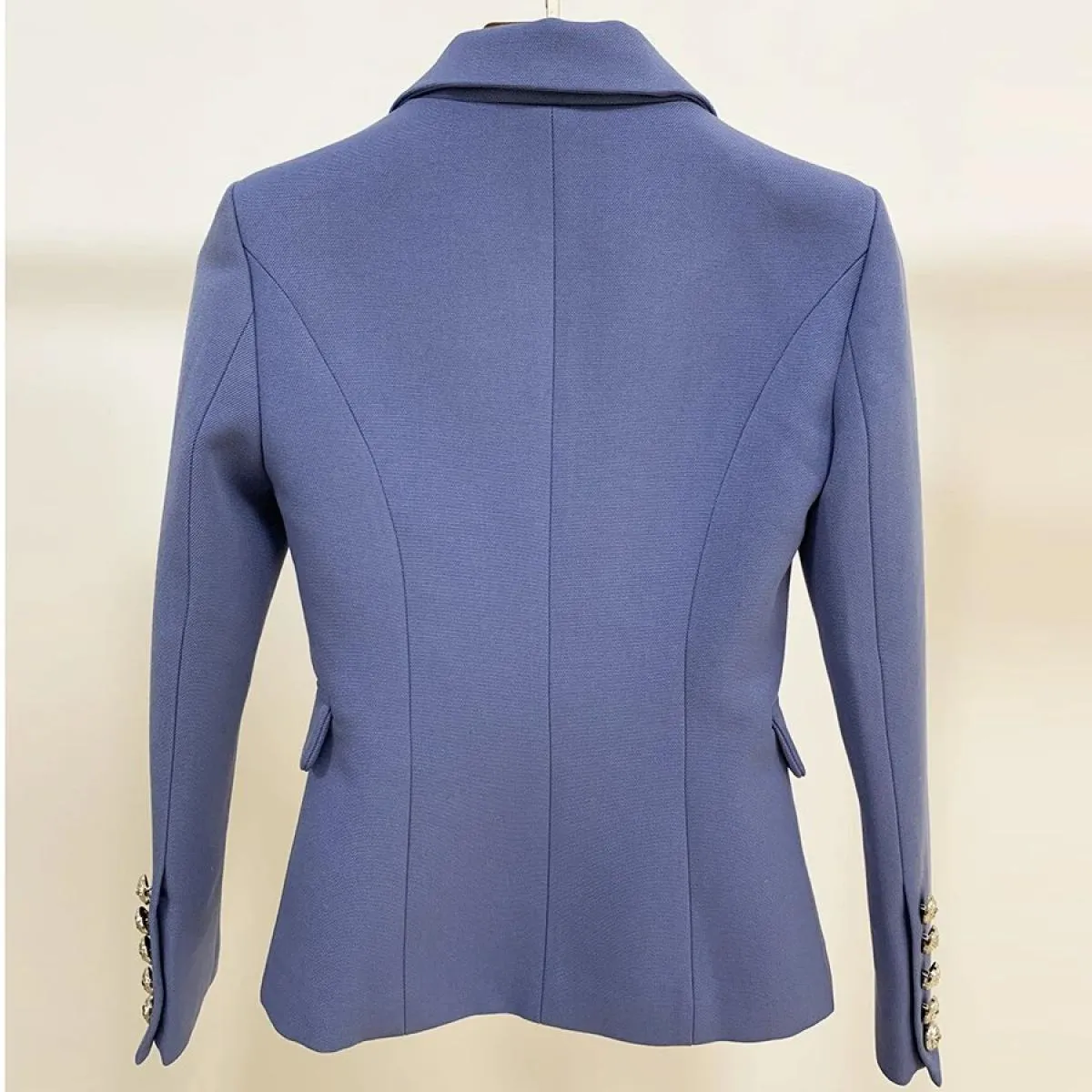 High Street New Fashion 2022 Giacca blazer elegante da donna Bottoni leone argento Blazer doppiopetto Blazer da usura esterno