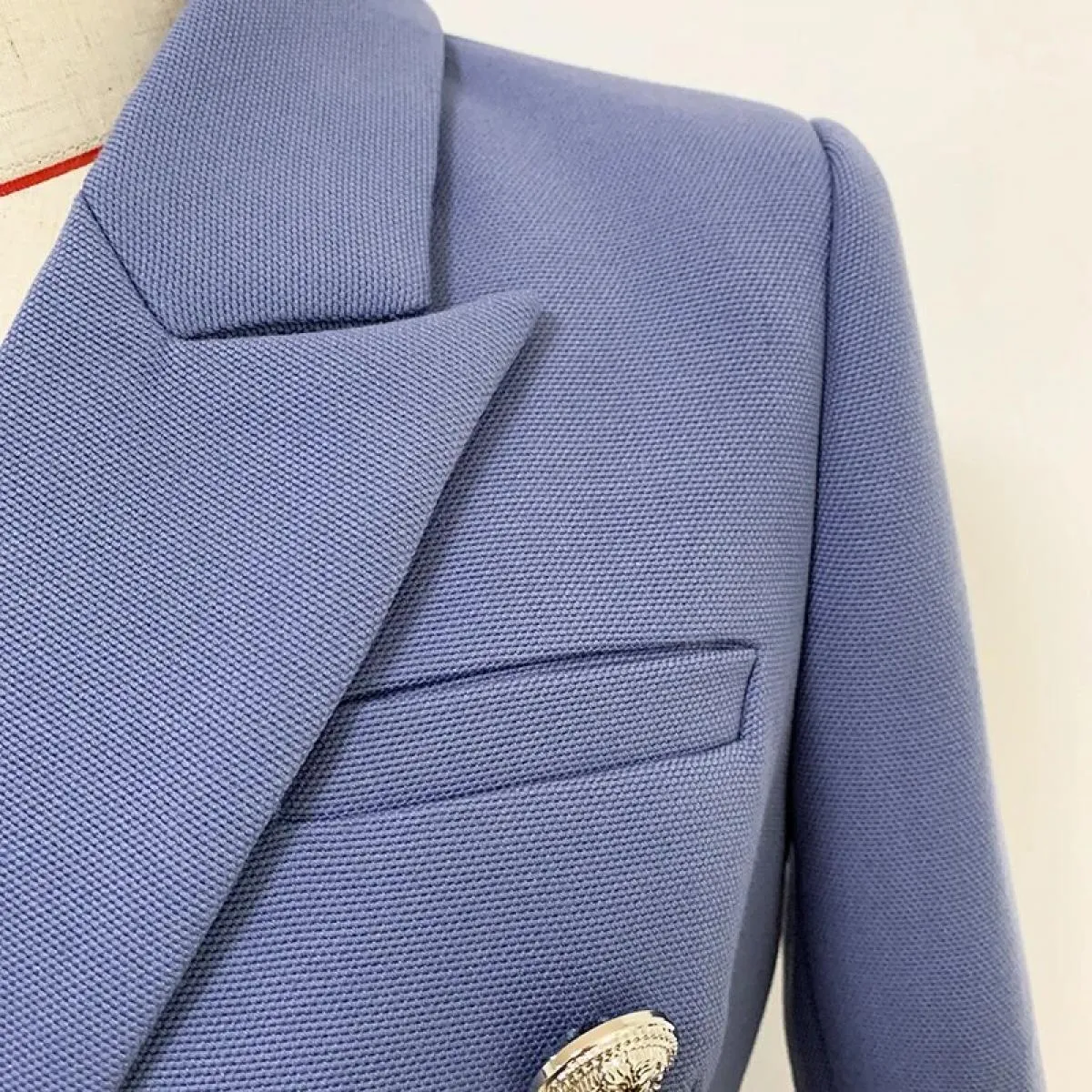 High Street New Fashion 2022 Giacca blazer elegante da donna Bottoni leone argento Blazer doppiopetto Blazer da usura esterno