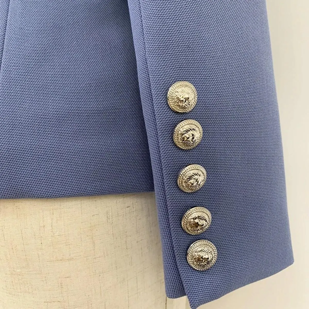 High Street New Fashion 2022 Giacca blazer elegante da donna Bottoni leone argento Blazer doppiopetto Blazer da usura esterno